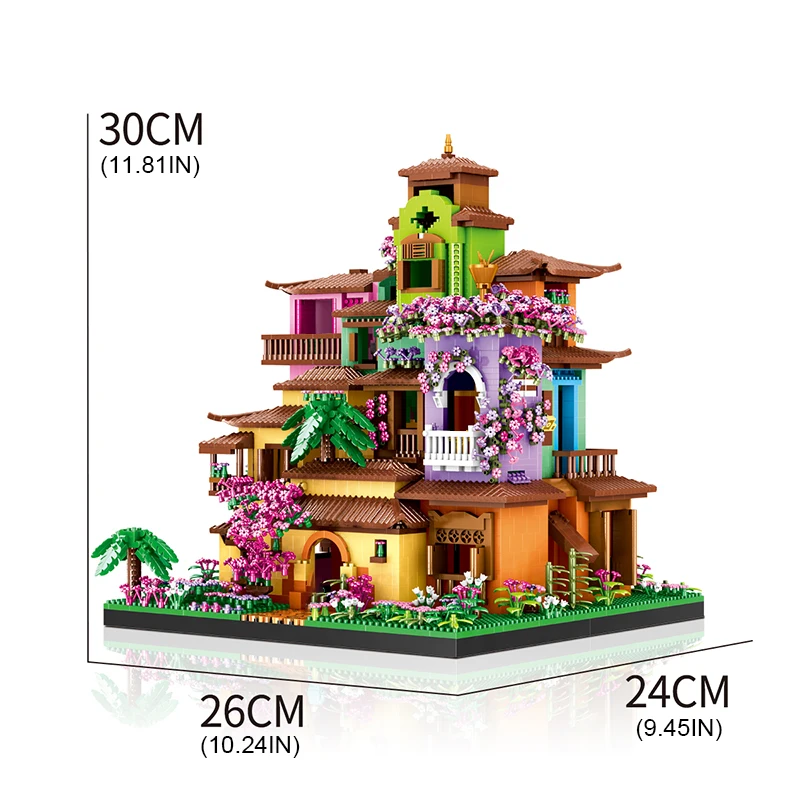 Magic Castle Building Blocks Diy Street View Bricks Assembly Toys Boys Adult Home Decorations Children Kids