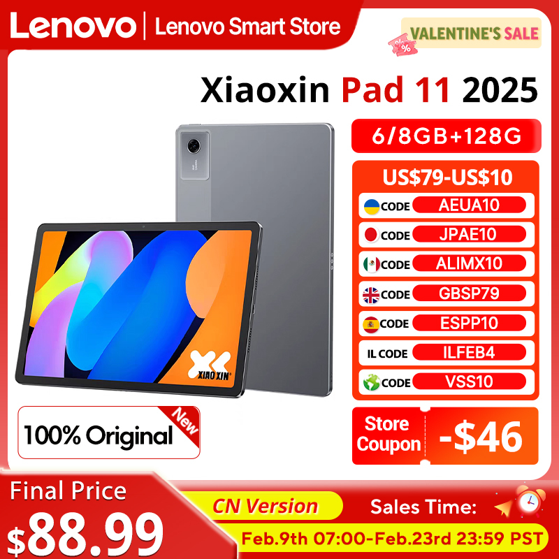  Original Lenovo Xiaoxin Pad 11 2025 Tablet MediaTek Dimensity CN Version 6300 11" 2.5K Screen 7040mAh WIFI Android Tab PC Pad 