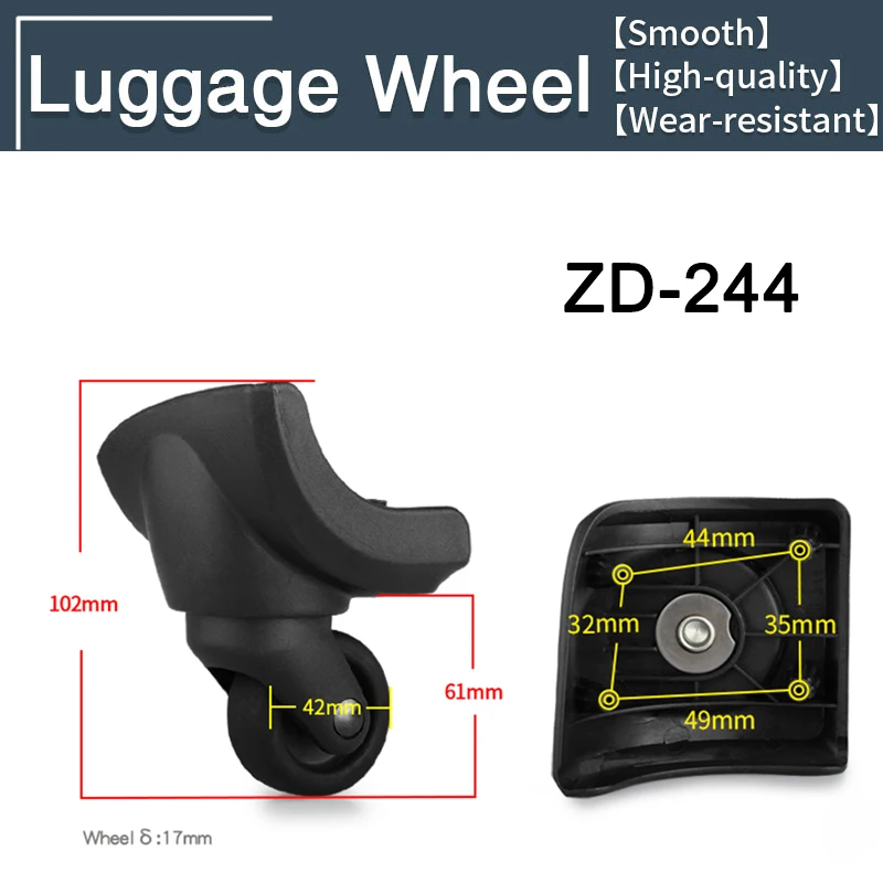 Suitable For 20 to 29 inches Meilv 35T Trolley Suitcase Luggage Wheel ZD244 Suitcase Accessories Universal Wheel Repair Caster