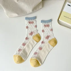 Summer Breathable Transparent Lace Fashion Socks (6)
