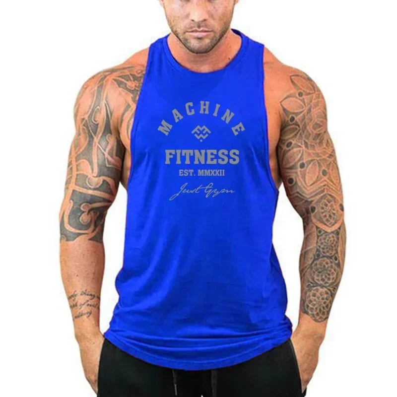 Sommer Atmungsaktive Laufwesten Fitness Baumwoll-Tanktops Lässige Hip-Hop Ärmellose T-Shirts Herren Bodybuilding Lockere Kleidung – Detail 6
