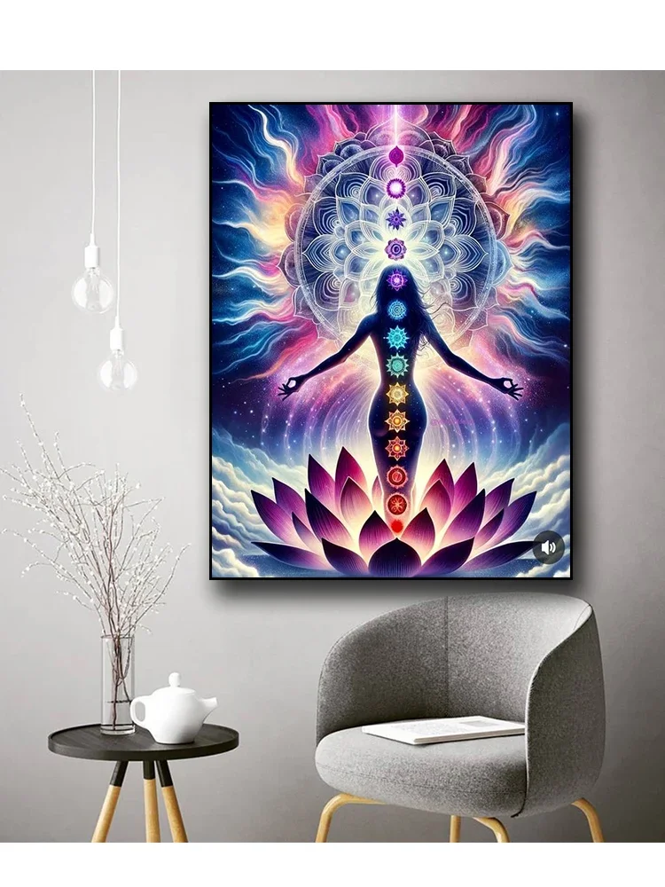 Lover Meditation Yoga Mandala 5D Diy Diamond Painting Full Diamond Art Mosaic abstract Cross Stitch Unique Home Decor