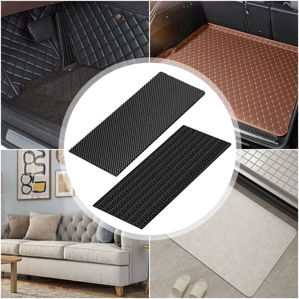 2Pcs Foot Mats Fixing Stickers Double Faced Mats Grip Tape Sticker High Adhesive Anti Skid for Car Floor Mat