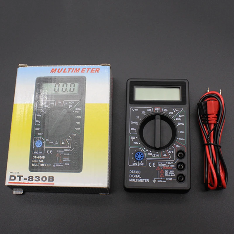 Цифровой мультиметр DT830B AC/DC с ЖК-дисплеем мини-вольтметр амперметр Омметр тестер