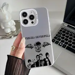 Avenged Sevenfold Designer Matte Laser Aurora Phone Case for iPhone 15 Plus (White6)