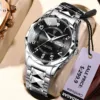 POEDAGAR Fashion Men's Watches Big Arabic Numerals Dial Male Wristwatch Waterproof Luminous Date Week Original Quartz Watch Man 2