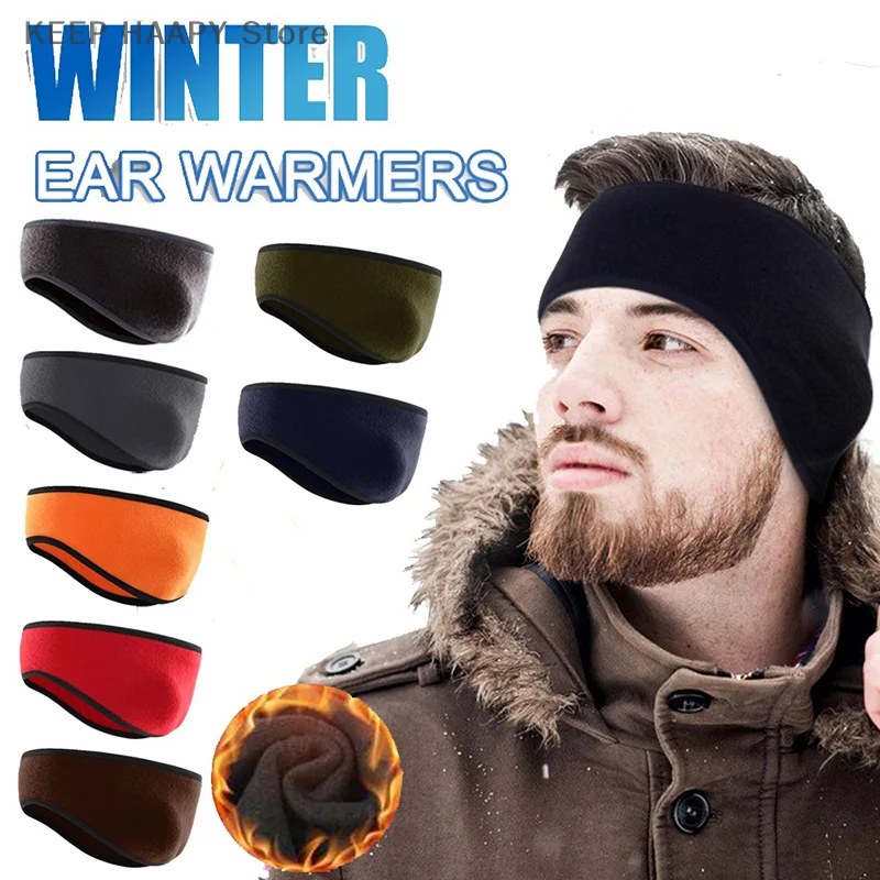 

Спортивные наушники унисекс для мужчин и женщин, зимняя теплая ветрозащитная Мягкая флисовая муфта, защита для лыж, бега, лба, наушники