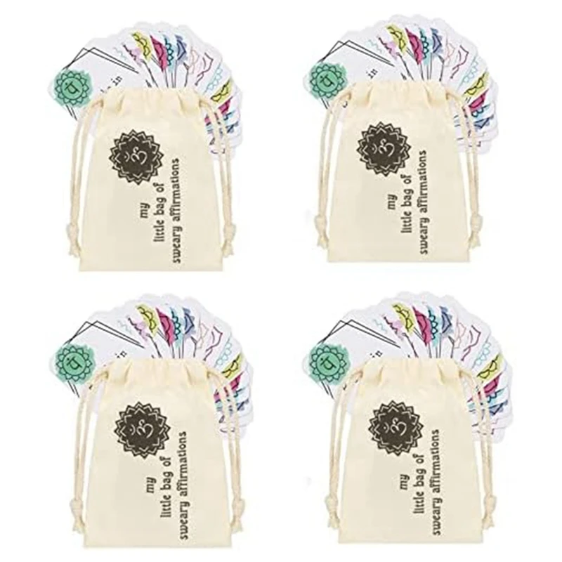 

Latest Funny Affirmation Card Gift, 64 Pcs Sweary Affirmation Cards, My Little Bag Of Sweary Affirmations Durable