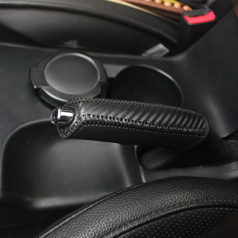 1pc Suitable For Modern10 11 12 13 14 15 Ix35 Gear Lever Cover Carbon Fibre Hand Brake 8th Gear Breathable Interior Accessories
