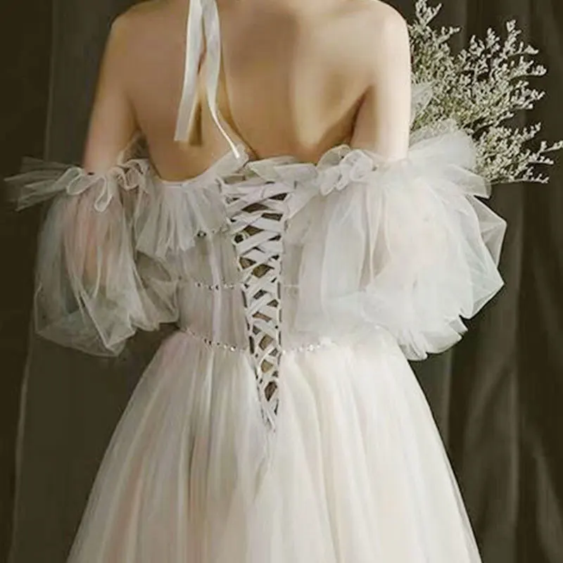 

Long Bridal Dress Sleeves White Black Fingerless Formal Dress Puff Cuffs Wedding Accessories Mariage Gant Mariage Femme