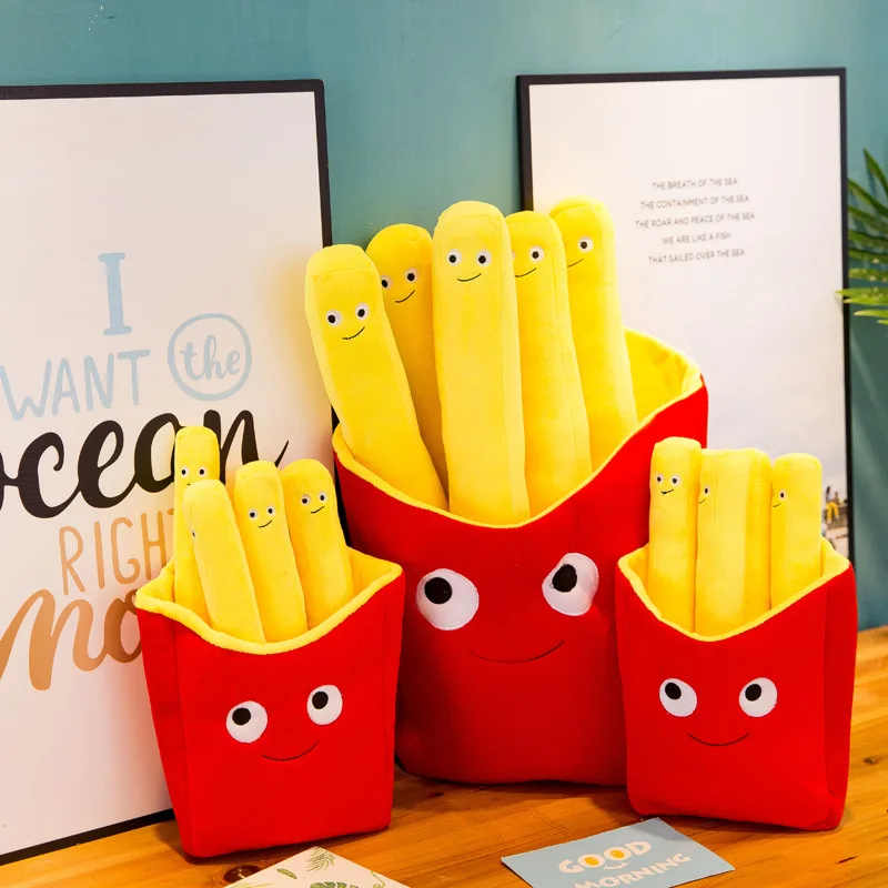 Cartoon French Fries Stuffed Plush Chips Cute Food Hug Pillow Kids Interactive Educational Toy Kawaii Plush plush toys