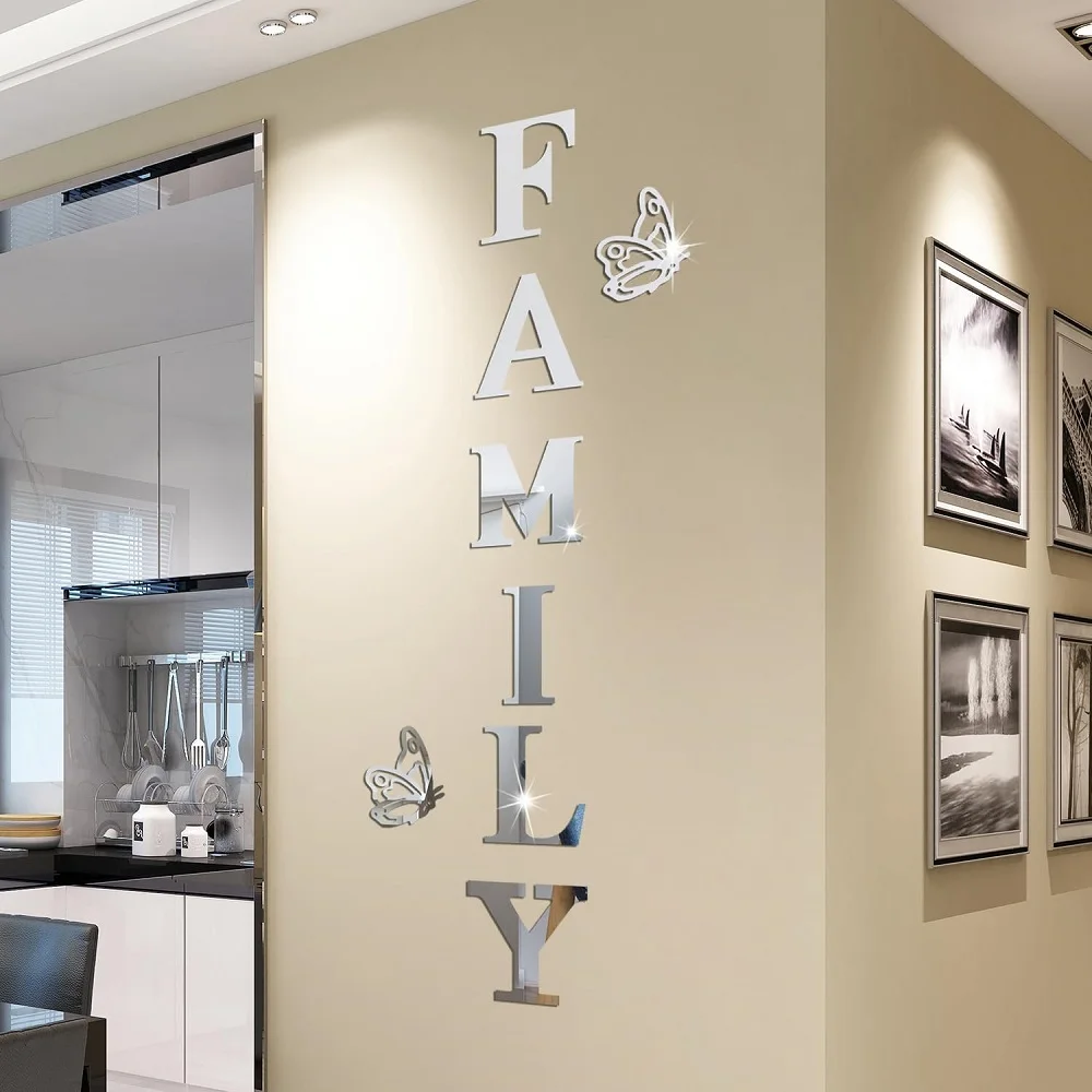 Butterfly Elegance: 3D Mirror Wall Art Acrylic Decals