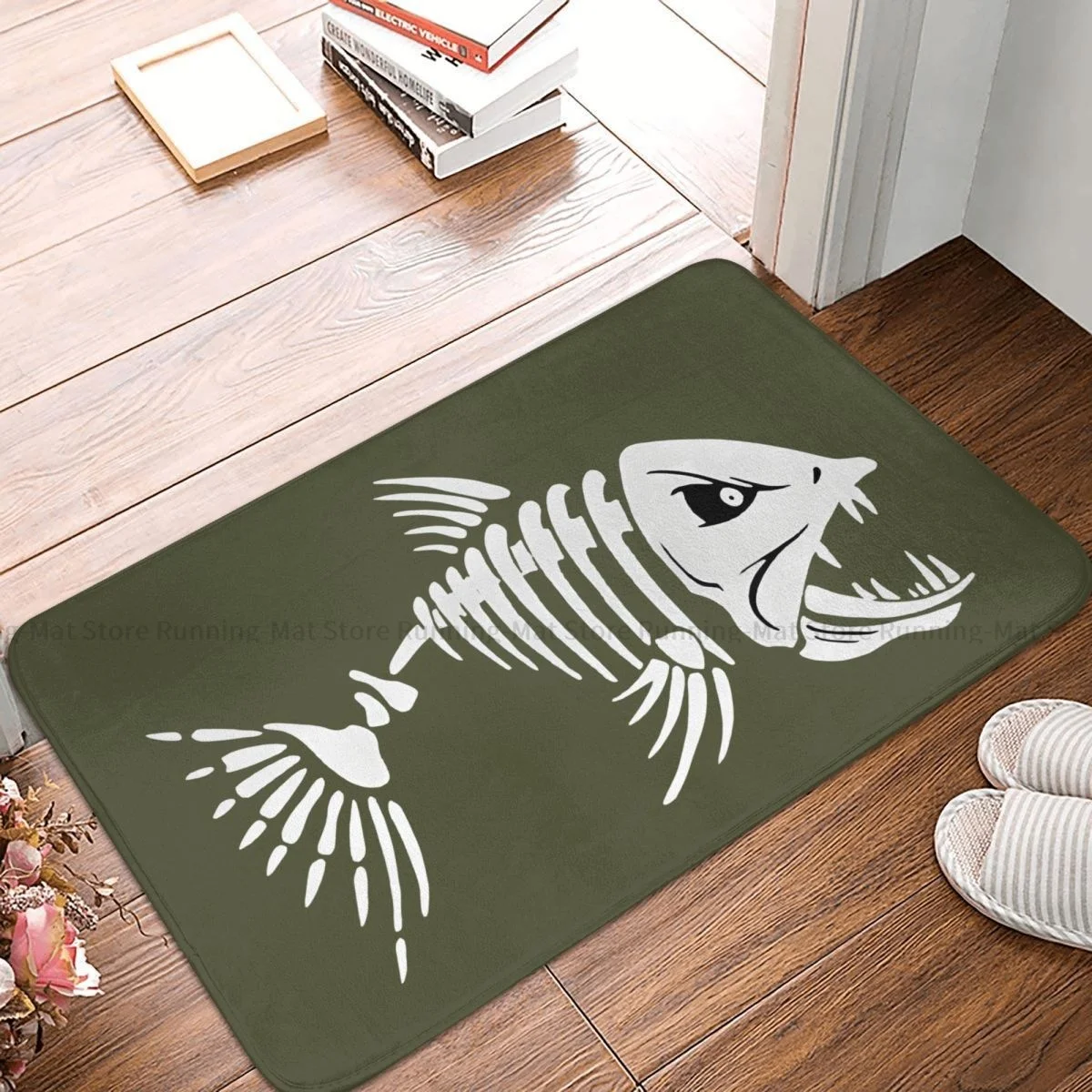 Pike Hunter Pesca Zerbino Antiscivolo Bagno In Osso Di Pesce Tappetino Per Camera Da Letto Tappeto Per Esterni Decorazioni Moderne Per La Casa