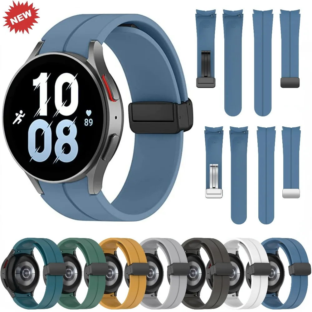 Silicone Watch Strap 20mm Silicone Band for Samsung Galaxy Watch 5pro 45mm/7 6 5 4 44mm 40mm Bracelet for Samsung Watch 6classic 47mm 43mm 46mm Strap