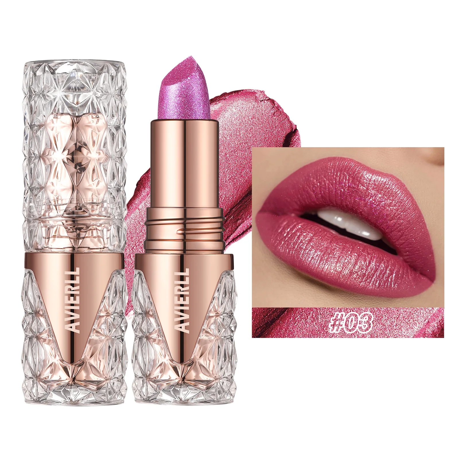 New shiny lipstick long-lasting waterproof pearl fine flash lipstick Velvet Matte Lip Long LastingTint Red Pink Sexy Lips Makeup 6