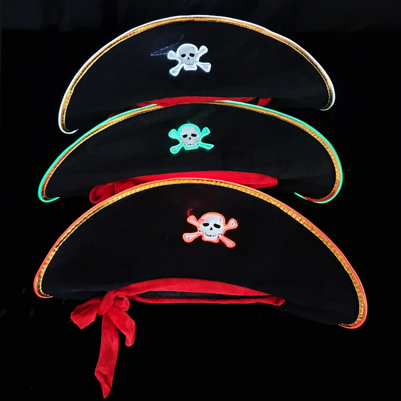 New Design Pirate Hats Ship Shaped Hats Costumes Cosplay hats Men Women Decor Headgear Hat Glow In The Dark