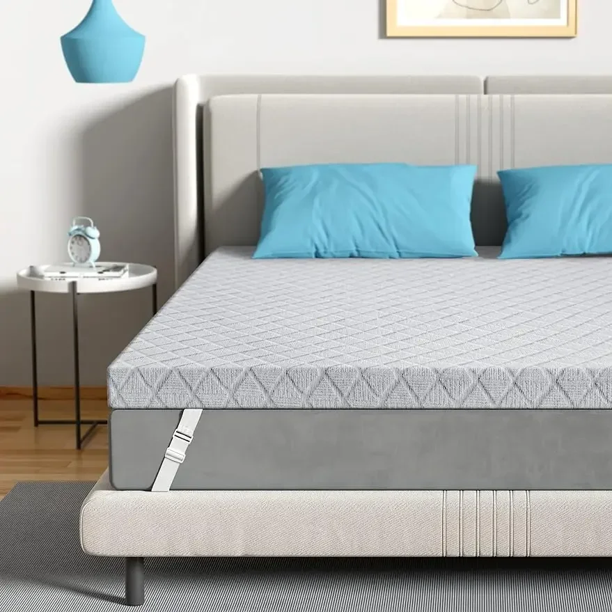 Sleepmax 4 Inch Mattress Topper King Size- To Extra Firm Memory Foam Bed Topper-Relieve Back Pain