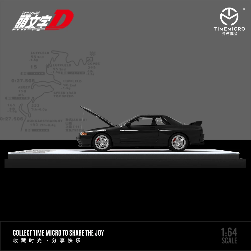 TimeMicro1:64 Initial D GTR R32 Sports Car Diecast Model Car