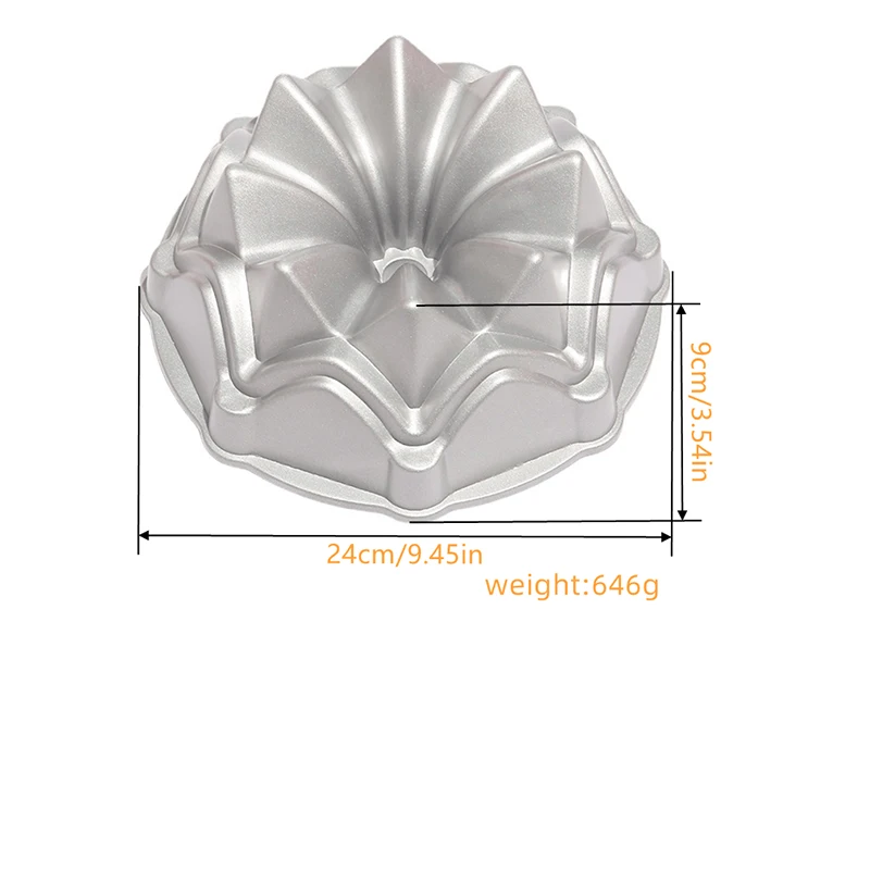 Cast Aluminum Non Stick Swirl Bundt Pan For Baking 10 Inch Spiral