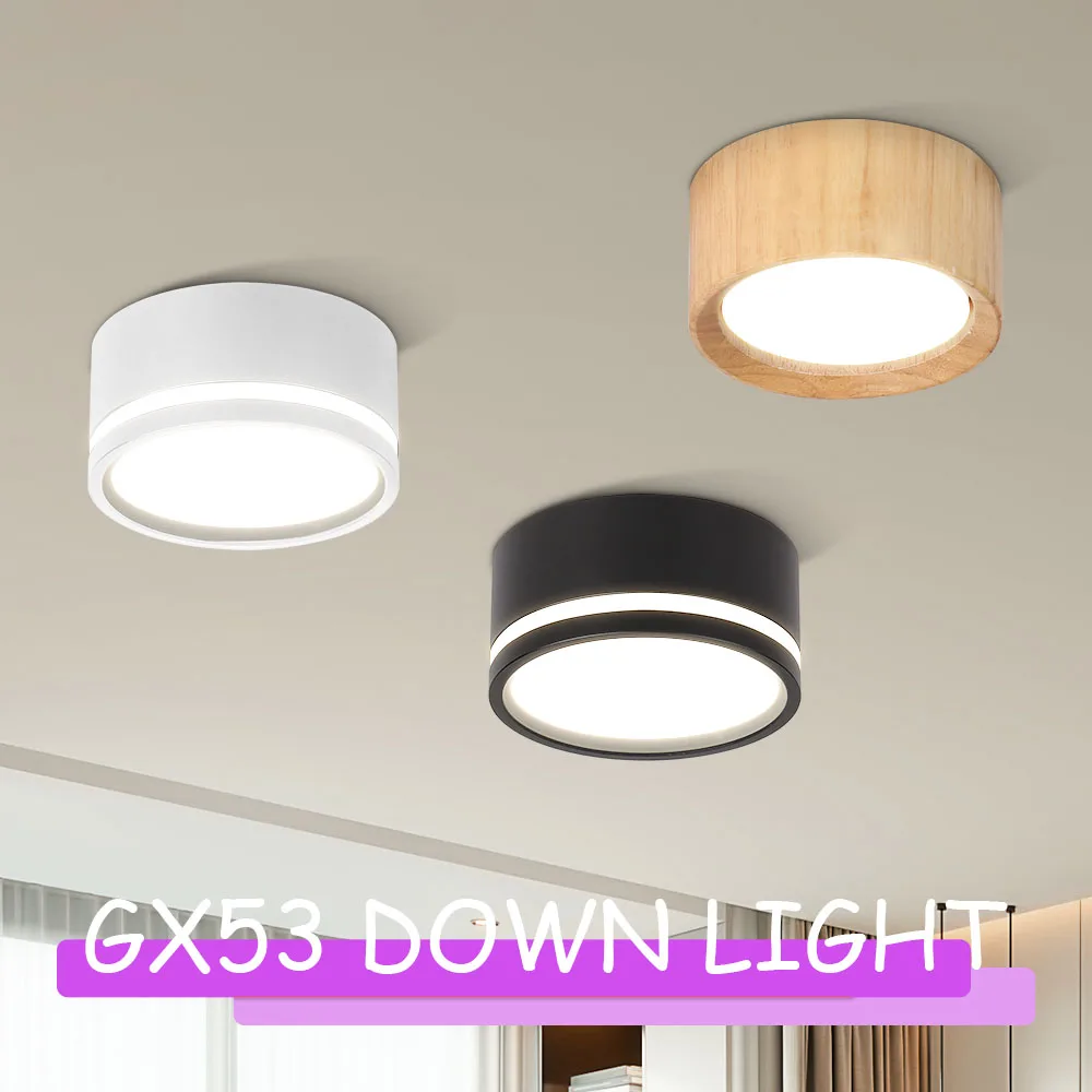 침실 천장 조명 통 GX53 전구 교체 스포트 라이트 LED 천장 조명 110V 장식 거실 주방 스포트라이트