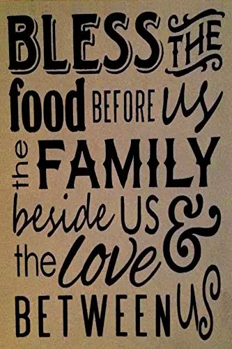 

Kalynvi Bless Family White Quotes Signs Rustic Wall Decor 8x12 Inches Retro Vintage Decor Sign Metal Tin Sign Home Bar Wall Deco