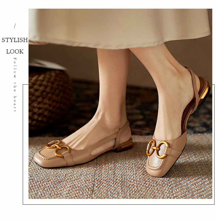 Fashion Women Sandals Elegant Casual Shoes for Woman 2022 Slip On Ladies Flats Office Party Square Heels Sandals Zapatos Mujer