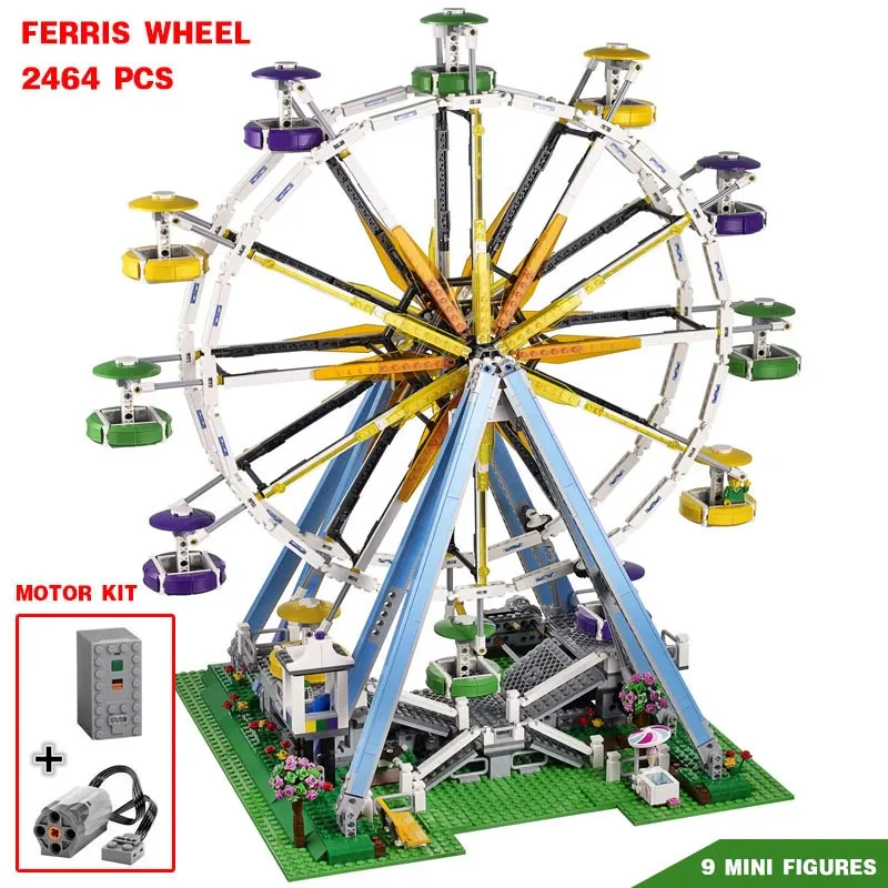 

2464 PCS Children Fairground Grand Ferris Wheel Compatible 10247 15012 Building Blocks Bricks Christmas Birthday Gift Toy