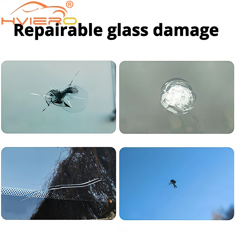 Car Windshield Cracked Repair Tools DIY Window Phone Screen Kit Curing Glue Auto Glass Scratch Crack Restores Accessories Clean 6