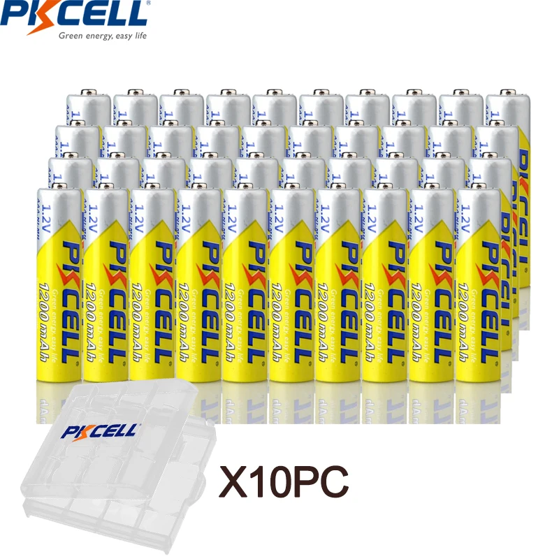 ウトレット 40個pkcell aバッテリーニッケル水素aaa充電式電池1 2 10 3 7v 3600mah 10pc a電池ボックス懐中電灯おもちゃ 正規 値段 Petelect Jp