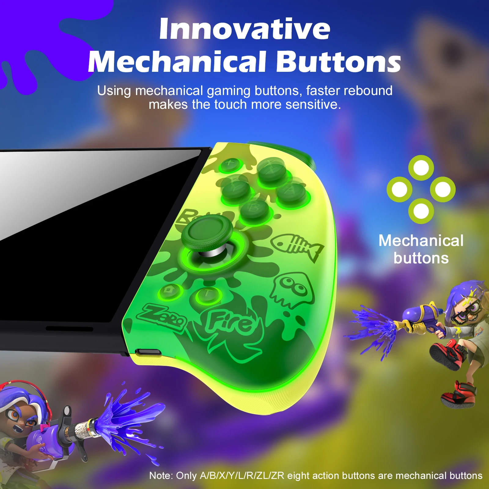 Joypad mecânico personalizado IINE-Neptune, analógico compatível