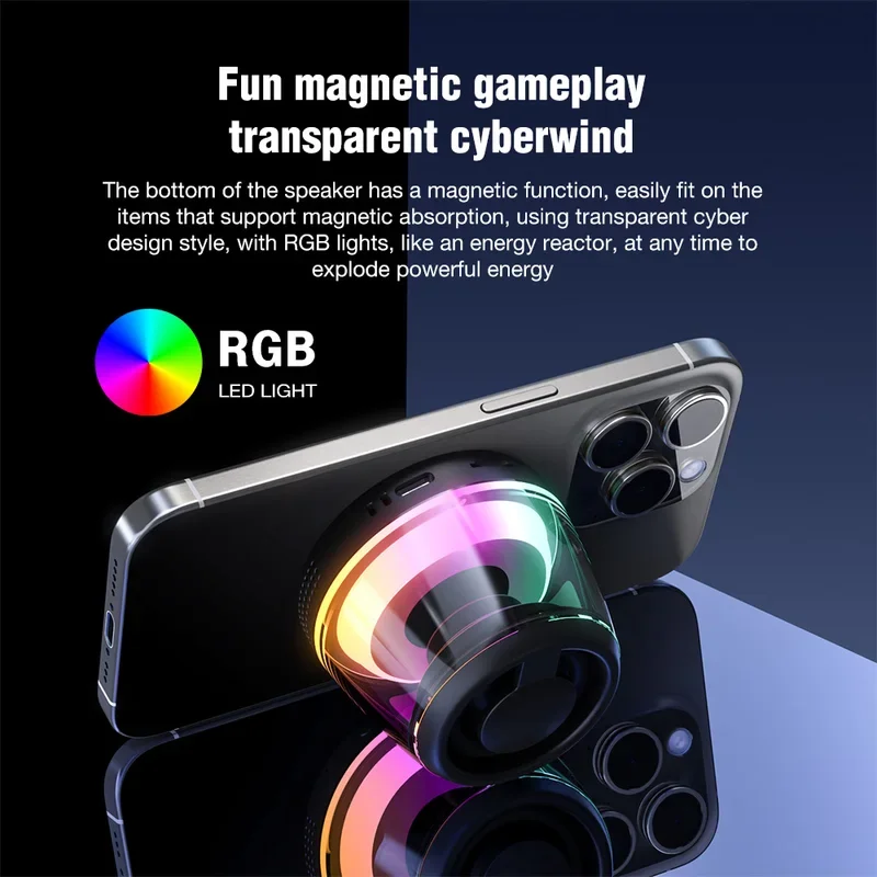 Magnetic Bluetooth Speaker RGB Mini Portable magnetic phone holder ring mini bluetooth speaker,portable speaker,bluetooth speaker,mini sound box,audio speaker