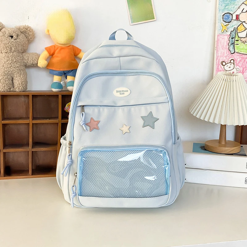 Y2K Star Backpack For Women – Cute Aesthetic Bookbag, Kawaii Laptop Daypack