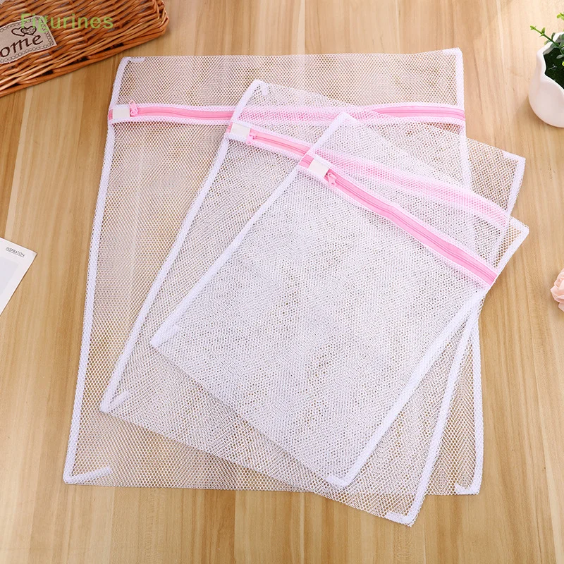 

Square Zippered Mesh Laundry Wash Bags Foldable Lingerie Bra Socks Underwear Washing Machine Clothes Protection Net