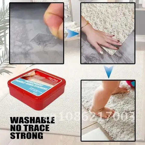 

Adhesive Double Sided Waterproof Transparent Wall Stickers 60Pcs Reusable No Trace Bathroom Home Decoration