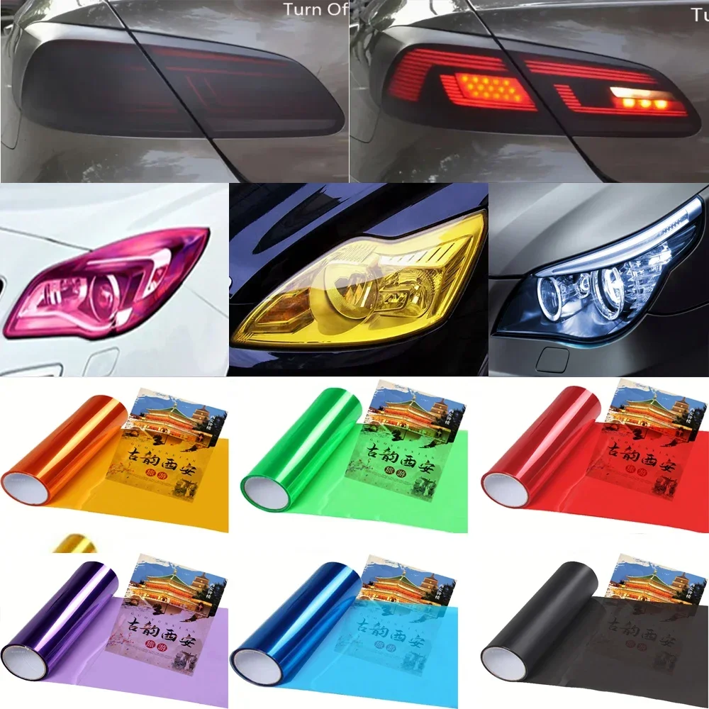 

Gloss Transparent Light Black Smoke PVC Film Tint 30 X 60cm Headlight Taillight Wrap Cover Film Foil Sticker Cover Car Styling