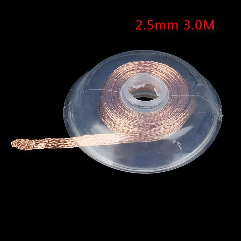 Solder Remover Desoldering Braid Soldering Repair Tool Desoldering Mesh Braid Desoldering Braid Welding Solder 2mm 2.5mm 3mm Width 1.5M/3M 1.5mm Length Remover Wick Wire Lead Cord Flux BGA Repair