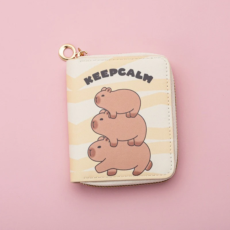 Cute Cartoon Short Capibala Versatile And Simple Change Bag Card Bag Wallet