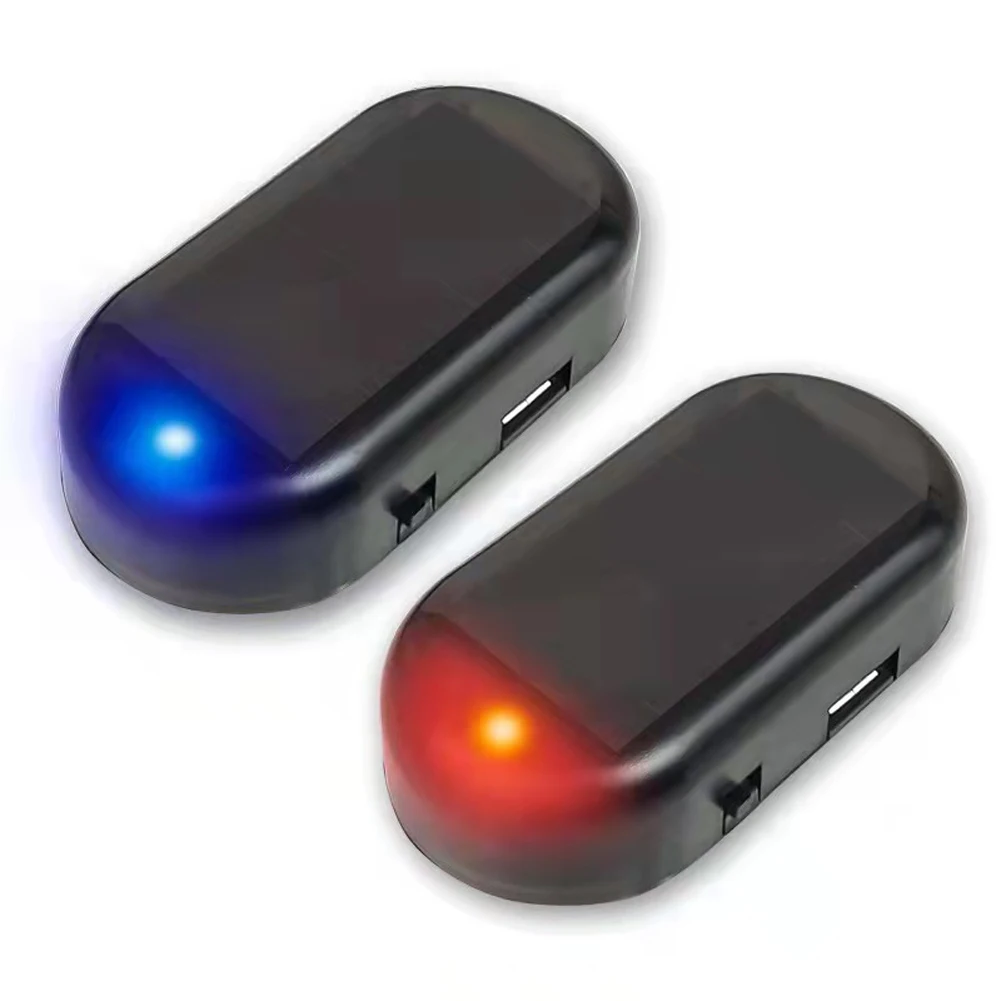 Security Flashing Light Solar Powered Car Fake Security Super Bright Simulated Dummy Alarm Wireless Warning Anti-Theft Caution Flashing