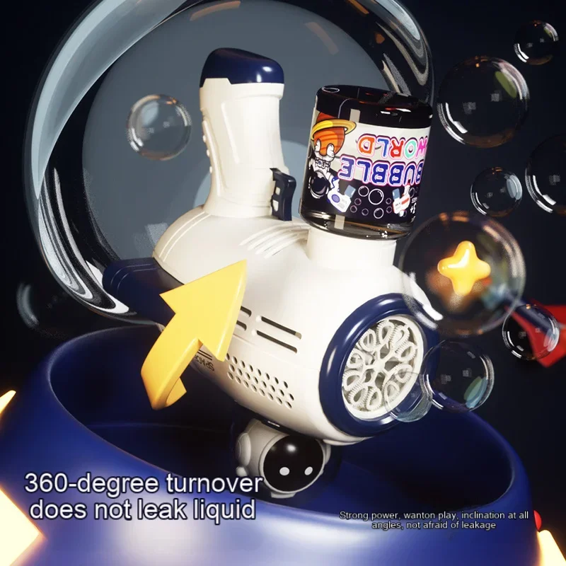 New Astronaut handheld electric Bubble machine Rocket Bubble Gun Birthday Gift Summer  Automatic Blower Toy for Kids Bubble Gift 3
