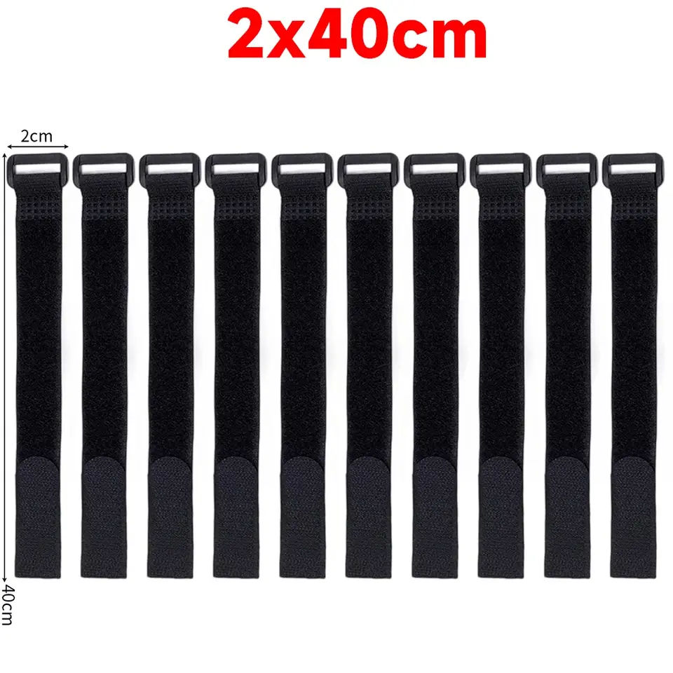 10-100pcs Reusable Hook and Loop Tie-downs Adjustable Nylon Cable Ties Nylon Fasteners Cord Straps Organizer for Securing Wires image 10