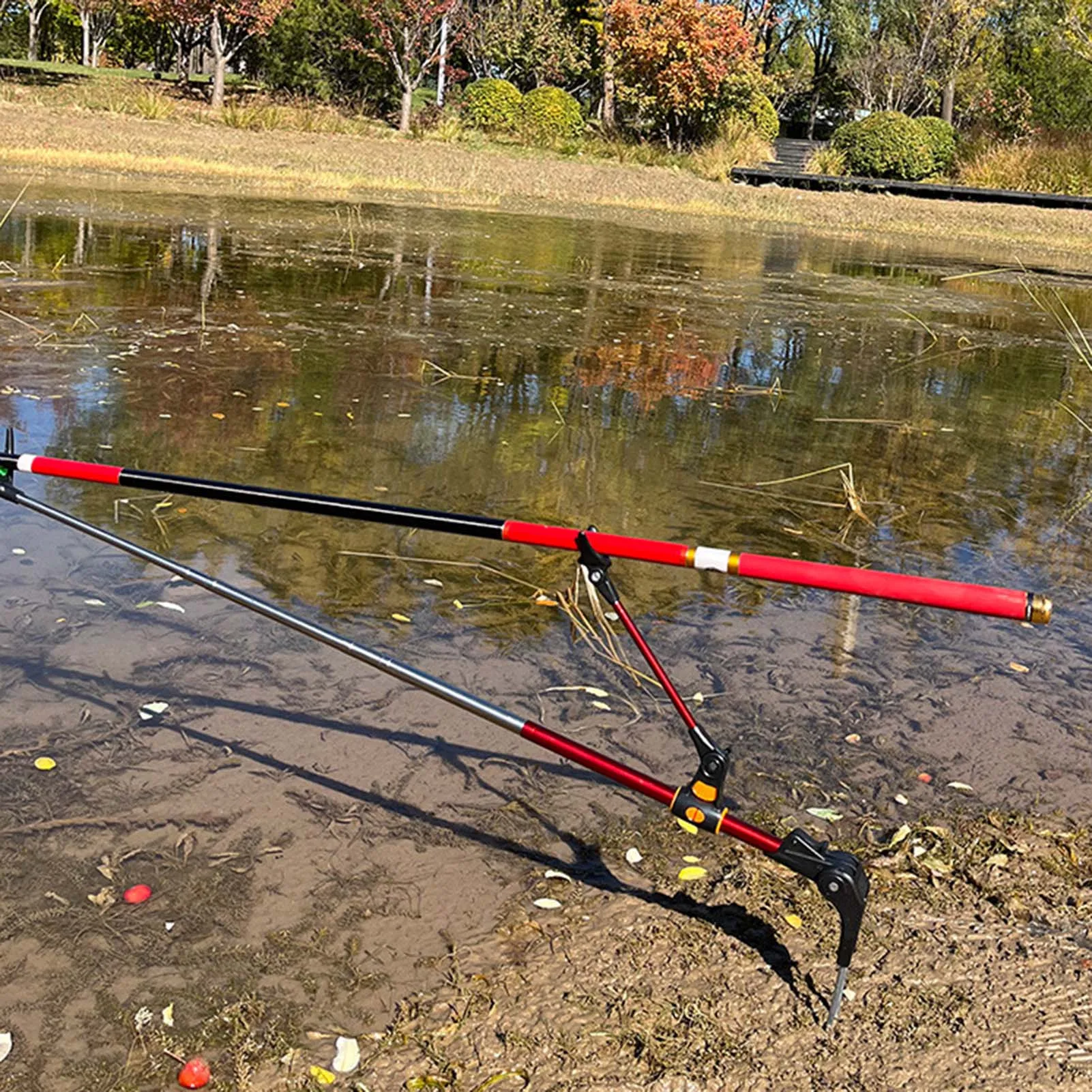 Description Picture 2 of itemAdjustable Fishing Rod Racks Pole Stand Folding Rod Ground Bank Mount Bracket Suitable for Most Fishing Rods