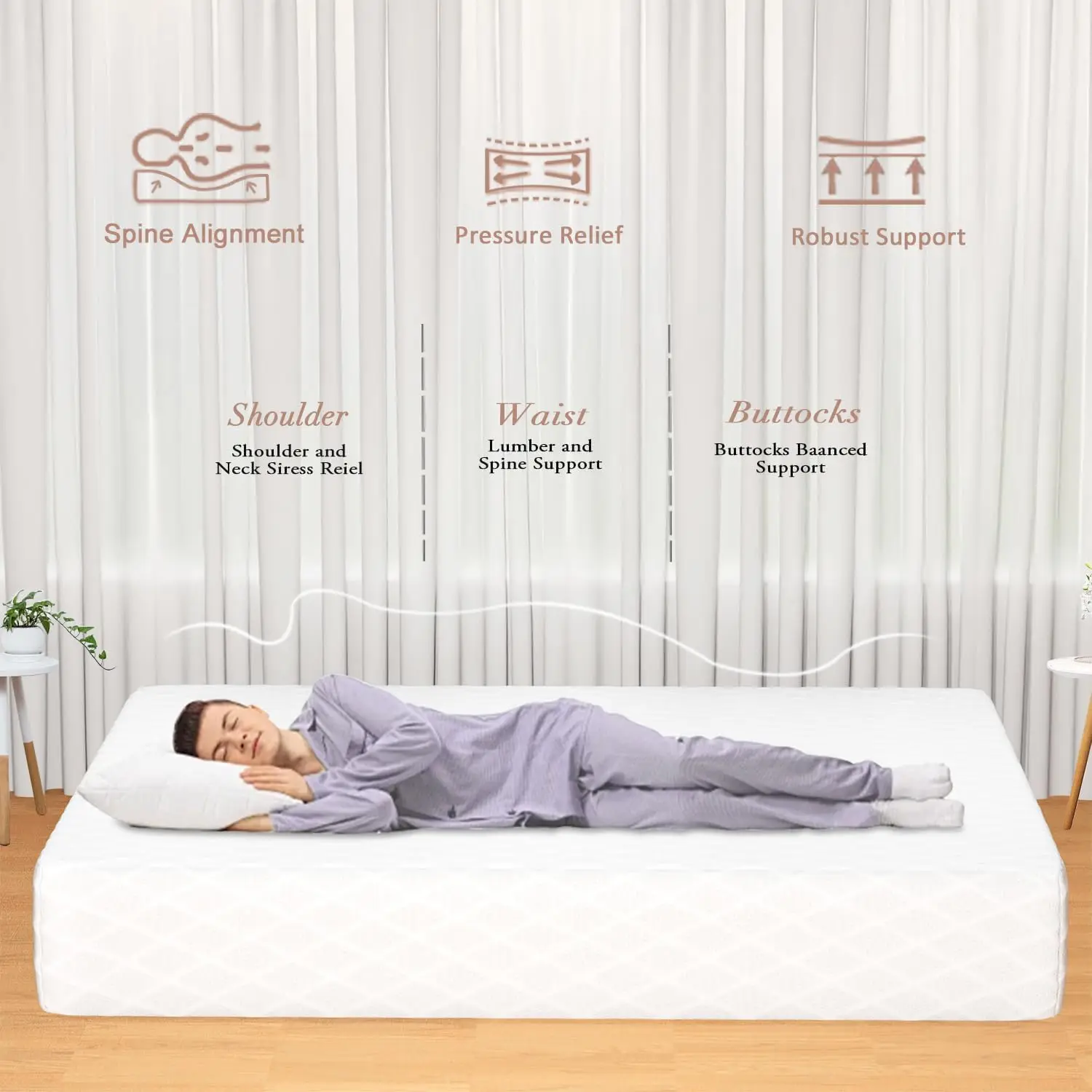 4 Inch Twin Mattresses, Memory Foam Mattress, Children&rsquo;s Rooms Mattress, Mattress is Very Comfy,CertiPUR-US Certified【 New V