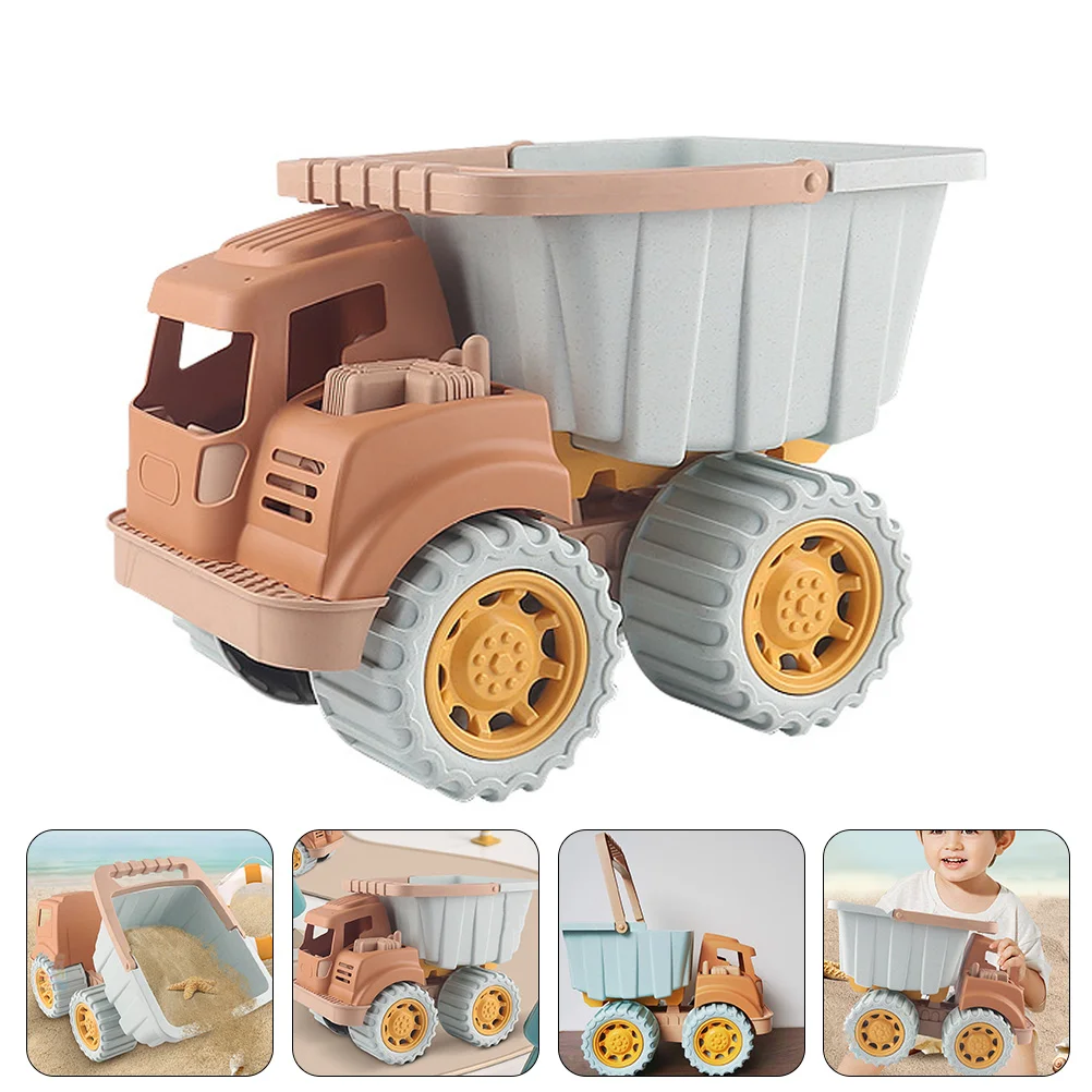 Children's Dump Truck Kids Beach Toys Sand Truck Toy Tipper Car Toy Portable Digging Sand Car Plastic Sand Box Toys Toddler 3