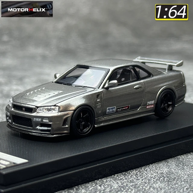 Motorhelix MH 1/64 NISSAN SKYLINE GT-R(R34)Z-TUNE modèle d
