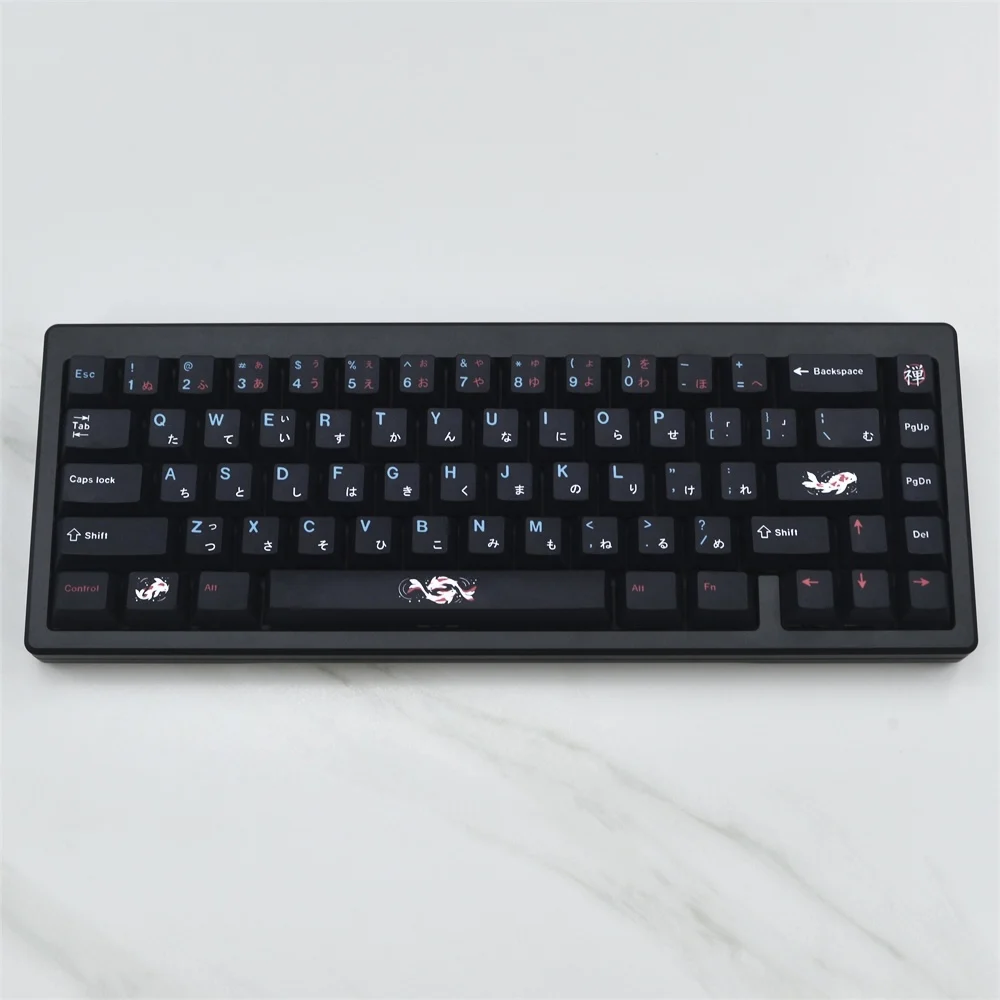 Teclado Gmk Zenpond Keycaps Perfil Cereja Pbt Sublimação de Tintura Interruptor mx com 1.75u Shift 2u 129 Chaves