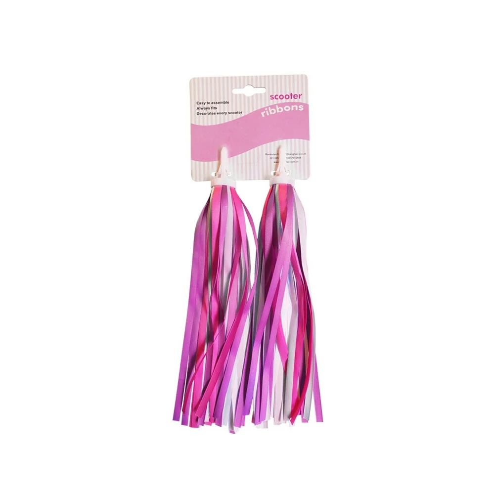 Vibrant Children's Bicycle Handlebar Streamers - Colorful Outdoor Cycling Accessories
