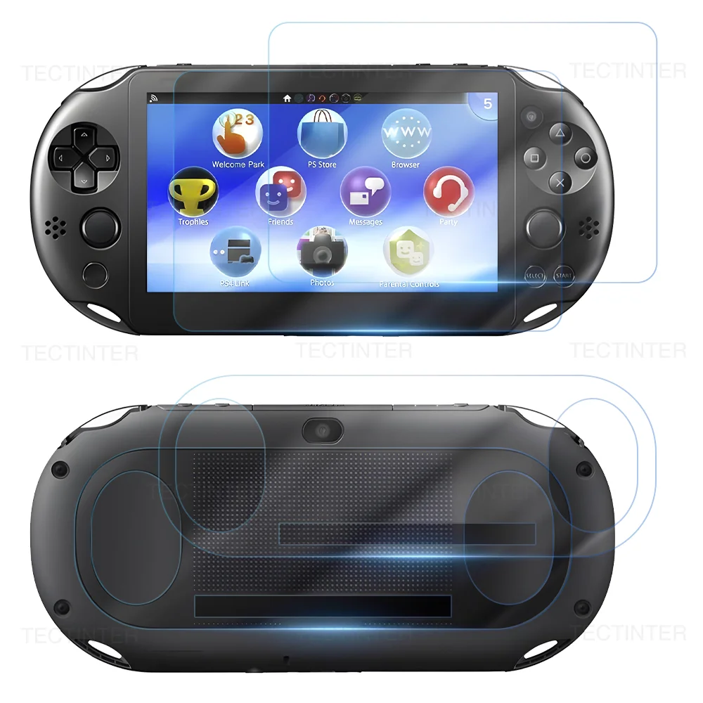 Displayschutzfolie für Sony PS Vita PSV 1000, vorne gehärtetes Glas + hinten, klare Full-HD-Schutzfolie für PSV 2000 Handheld – Detail 5