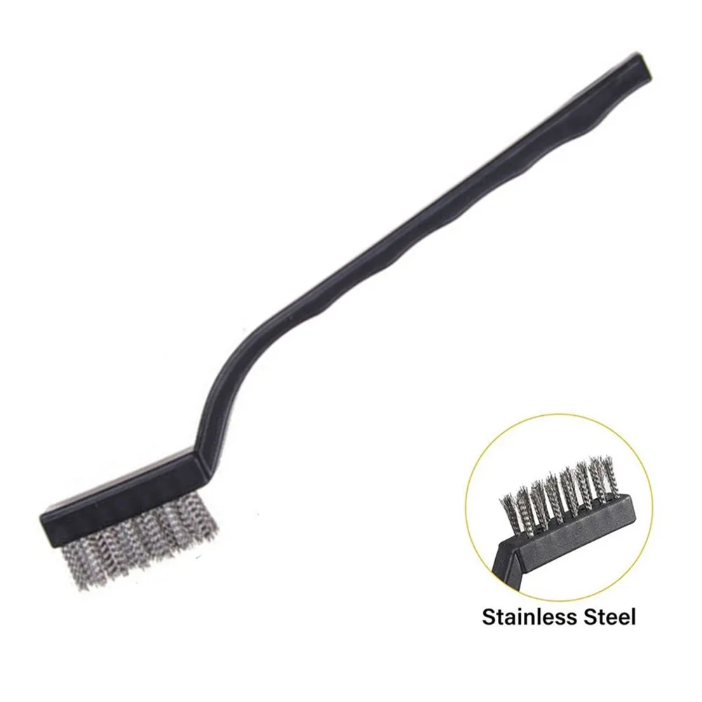 

10Pcs 7inch Remove Rust Brush Brass Cleaning Polishing Metal Brushes Brass Wire Steel Wire Nylon Brush Clean Tools Home Kits