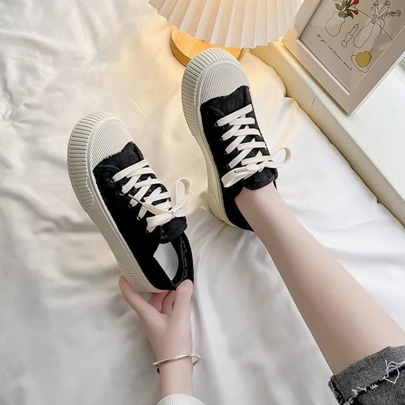 럭셔리 플랫 캔버스 신발 여성용, 귀여운 패션, 미러, 낮고 편안하고 우아한 봄 캐주얼 신발, 가을