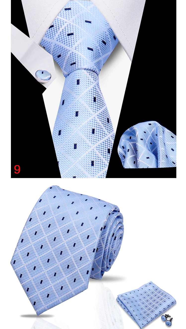 HUISHI 3-teiliges blaues Business-Herren-Krawatten-Set, handgefertigt, für Herren, formell, luxuriös, Hochzeit, hochwertiges Gravata-Anzug-Zubehör – Detail 12